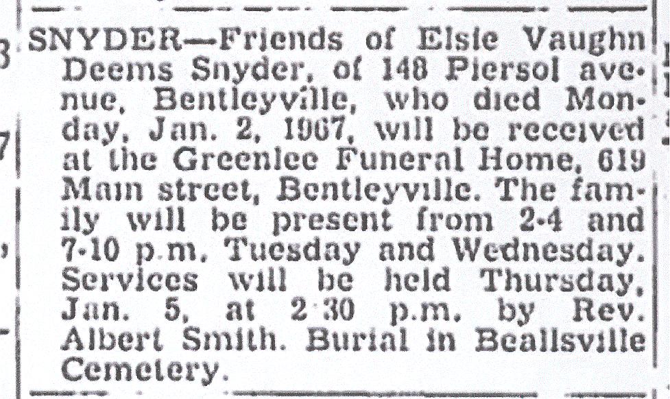 Elsie Vaughn Snyder